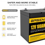 12V 100Ah Lifepo4 uppladdningsbart batteripaket 5000 Tidscykler (2)