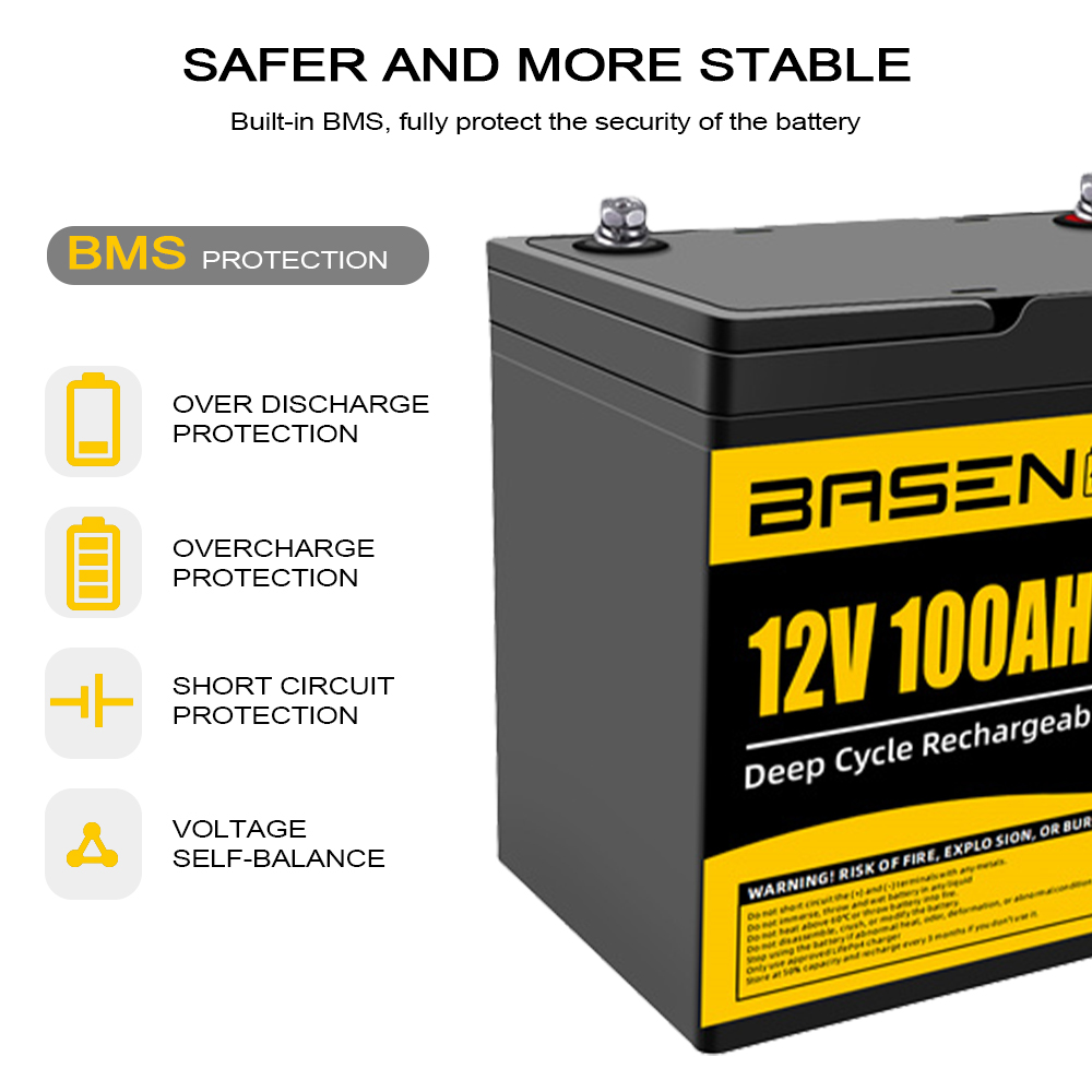 Batteria 12v 100ah lifepo4 12v100ah ciclo di vita profondo 12v100ah batteria al litio 12v 100ah pacco batteria lifepo4