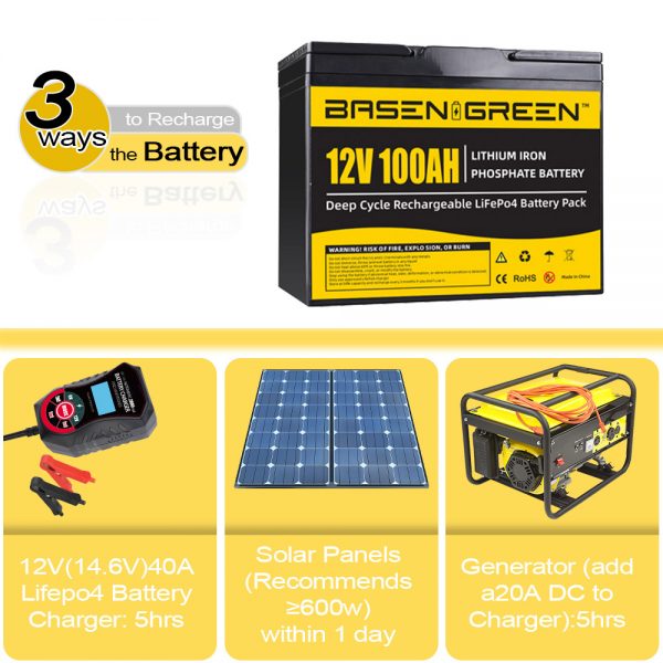 12V 100Ah Lifepo4 Rechargeable Battery Pack 5000 Times Cycles (5)
