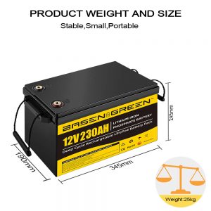 Basen 12v 230ah Lifepo4 Battery Pack Rechargeable Deep Cycles For Stroage Energy System